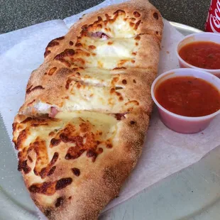 The small calzone.