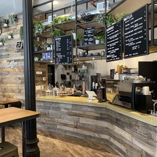 the interior of the cafe