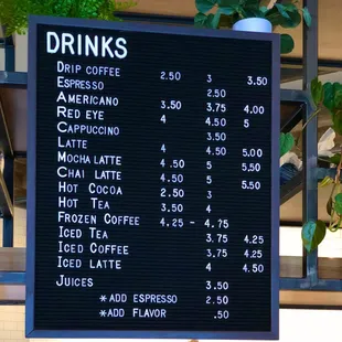 Drink Menu