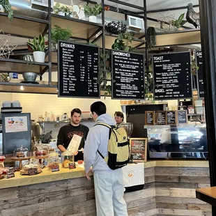 customers at the counter