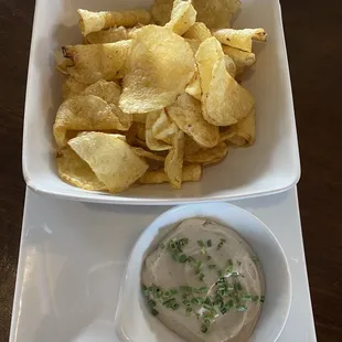 Chips and French onion dip