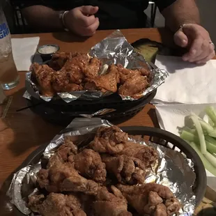 Teriyaki Hot on top and Teriyaki on the bottom