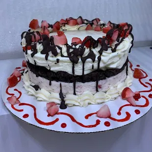 Chocolate covered strawberry cake