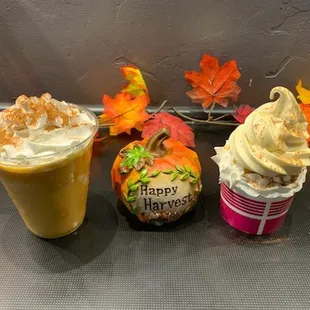 Pumpkin ice cream + cappuccino ice cream = Pumpkin spice latte ice cream