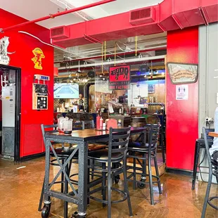 the interior of the restaurant