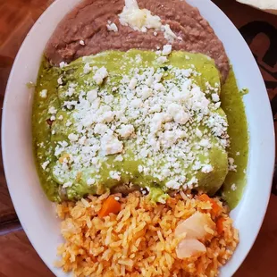 a plate of mexican food