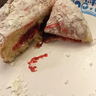 Raspberry jelly donut, couldn&apos;t resist! DELICIOUS!
