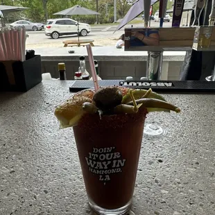 Bloody Mary.   Nice job Matt!  #bloodymaryskills