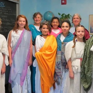 Learning is enriched with celebrations such as an ancient Roman feast.