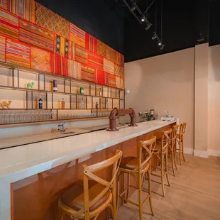 the bar and seating area