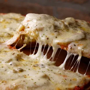 a slice of cheese pizza