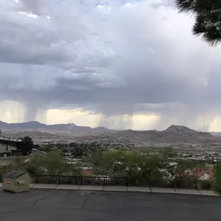 Watching the rain come in from the coveted patio.