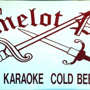 a sign for camelot bar