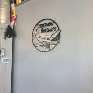 a beer keg on the wall
