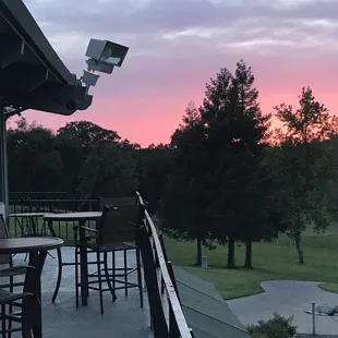 Some of the best sunsets can be seen from the Cameron Park Country Club dining balcony
