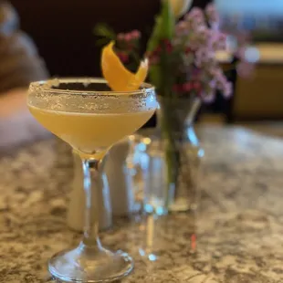 Vanilla sidecar drink