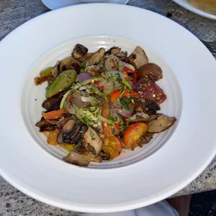 Vegan plate for my vegan dining companion.