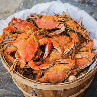 a basket full of crabs