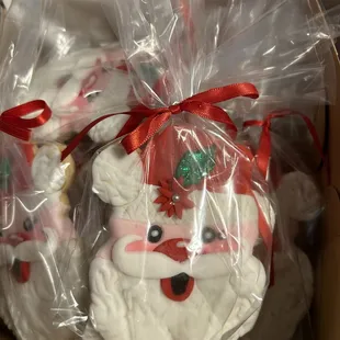 a box of decorated cookies