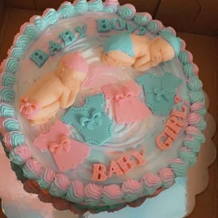 Gender reveal cake