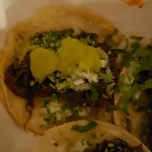 My barbacoa tacos and Mexican Coke! Finished the burrito too quickly for a picture.
