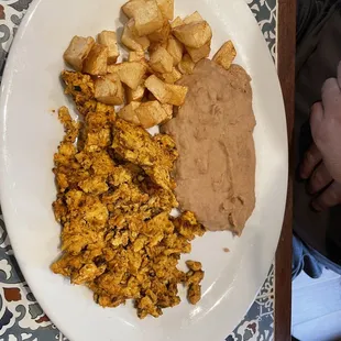 Chorizo and egg plate