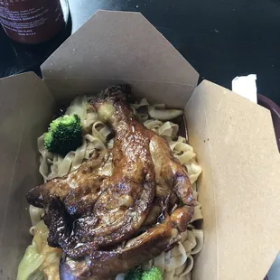 Roasted Chicken leg noodle!