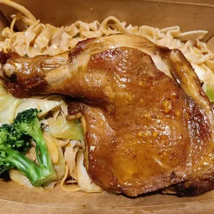 Five Spiced Chicken Leg Over Noodles
