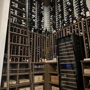 How do you cram an entire wine cellar into a small restaurant? Go up, of course.