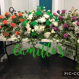 Custom oversized casket spray