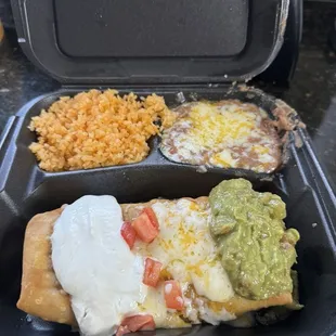 Shrimp Chimichanga combo meal