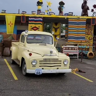 Classic truck infront of the location.