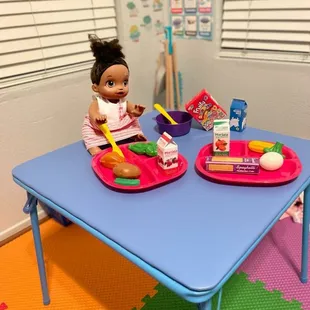 Role play. Family pretend play. Family values and connection with real life experiences.