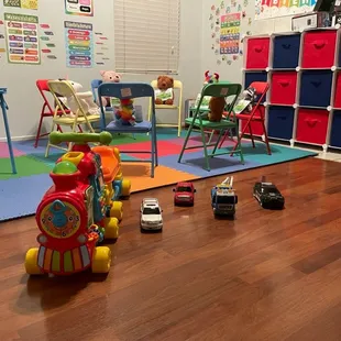 Transportation pretend play. Sensory and movement stimulating