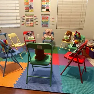 Group check in and language development opportunities.