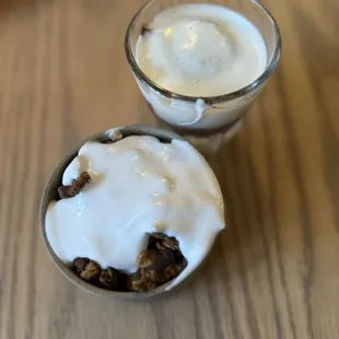 Apple mint crisp with whipped coconut