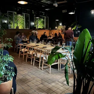 Enclosed back patio with beautiful plants as the backdrop