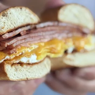 Ham & Cheese on a Bagel