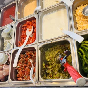 a variety of foods in containers