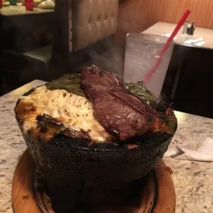 Molcajete w/ Steak, Chicken, and Shrimp HIGHLY recommend