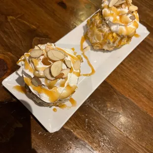 Deep Fried Ice Cream made with house made ice cream!