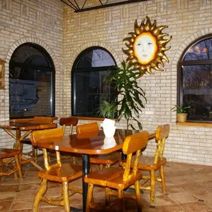 ground floor rear, adjacent the door to the patio