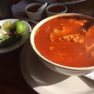 The large bowl of menudo