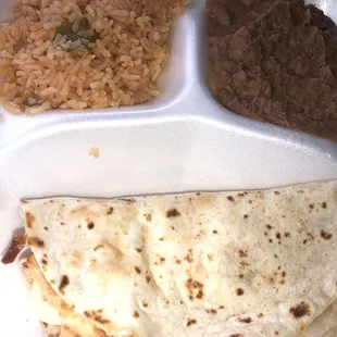 Cheese Quesadilla Lunch