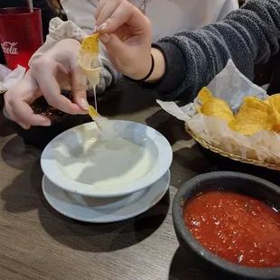 Queso and salsa