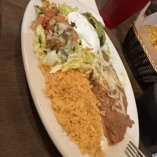 Rice beans &amp; salad for fajitas