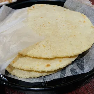 Homemade tortillas were excellent