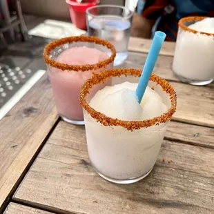 Frosés: Peach Habanero  and Strawberry Lemon