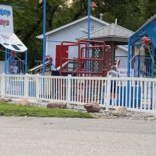Water wars view from swing