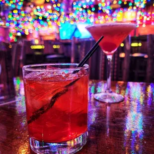Old fashioned (front), Midwest Manhattan (back)